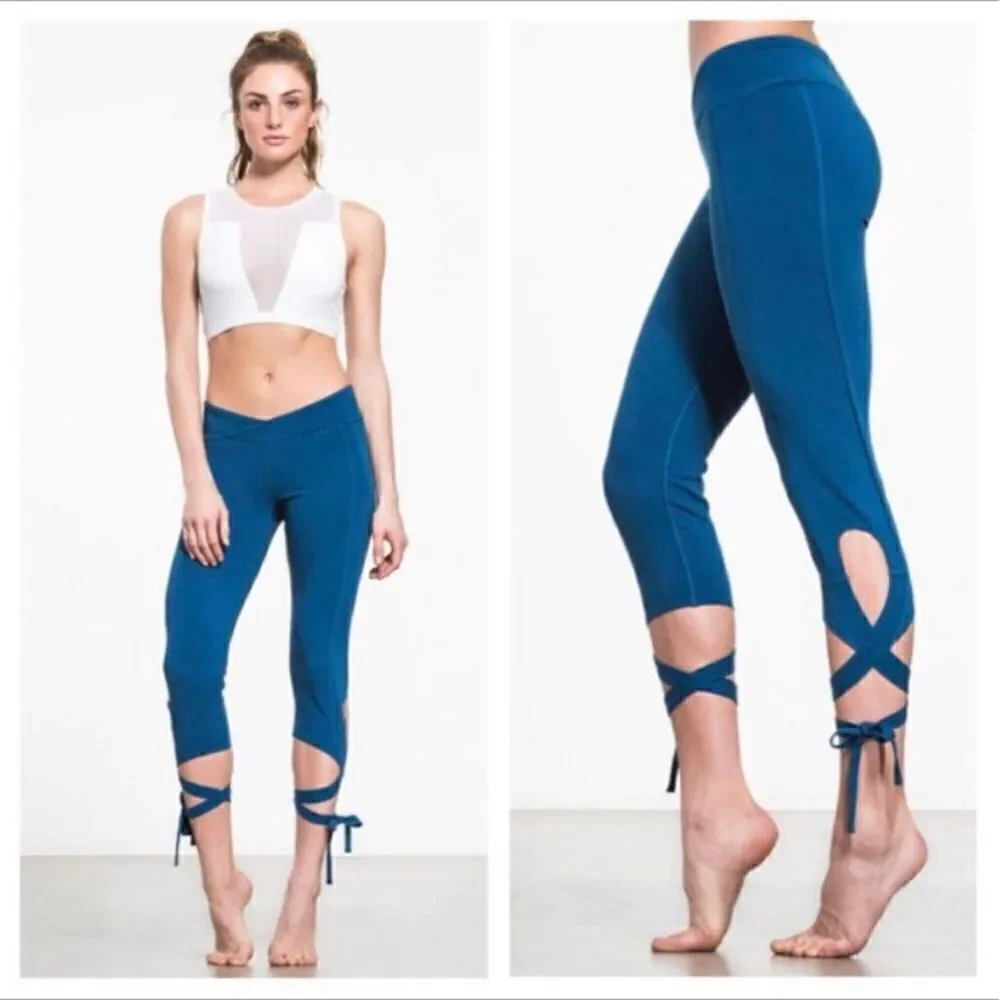 Free People Movement Turnout Wrap Tie Leggings Size M
